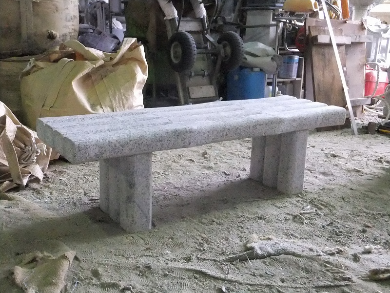 石製ベンチ(竹デザイン）
