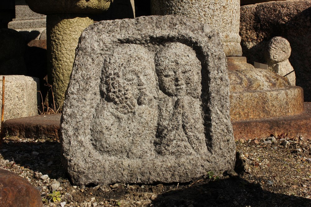 Jizo & girl  Hydrangea