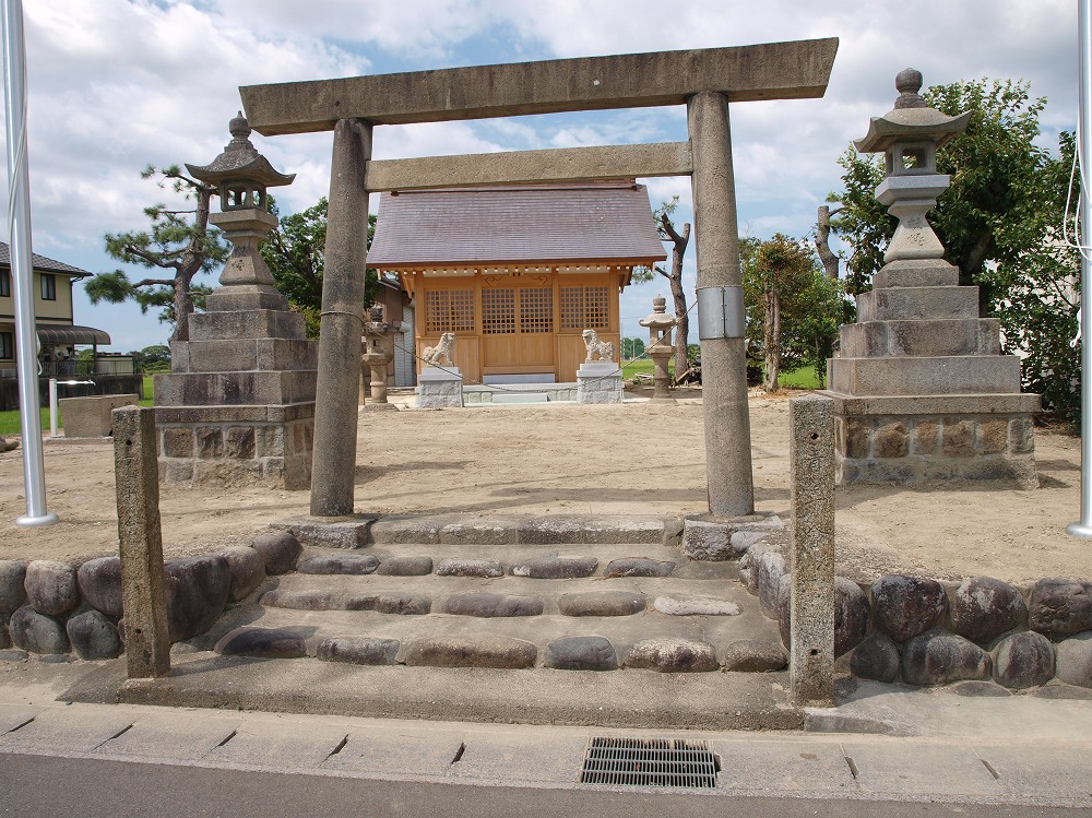 神社石灯籠の移設工事